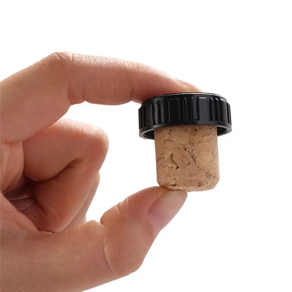 10PCS Practical T-Shape Wine Bottle Cork Vertical Anti-slip Groove Reusable Bottle Plug Sealing Wine Bottle Cap Winery