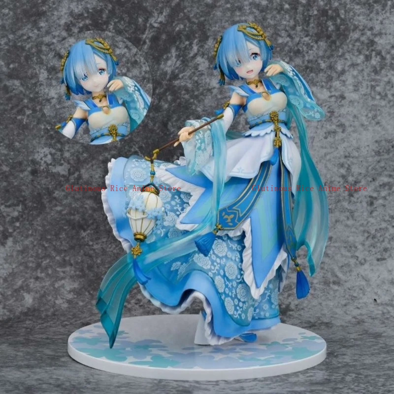 

Аниме персонаж Рем Ханфу в китайском стиле, лампа для изменения лица, игрушка, украшение, модель одежды, подарочная кукла, оригинал