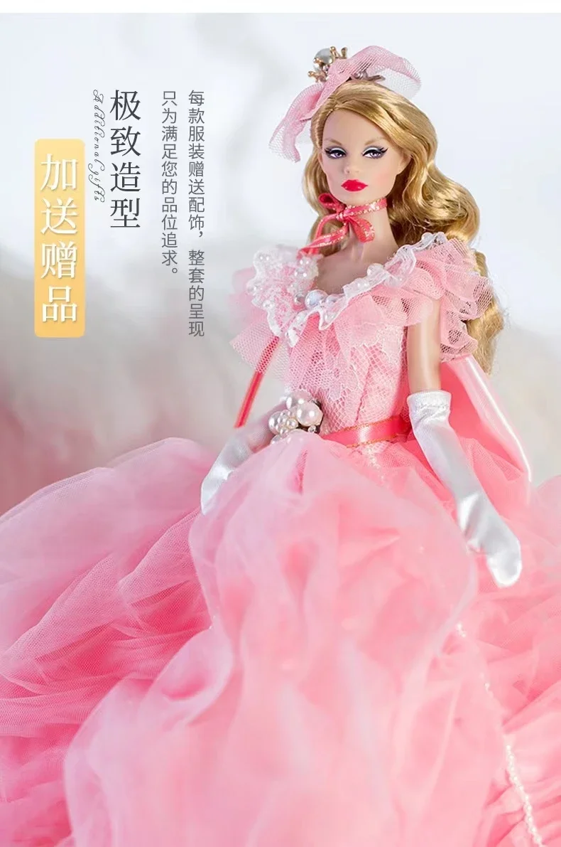 Noble Pink Wedding Dress 1/6 Doll Clothes For Barbie Dresses For Barbie Outfits 11.5