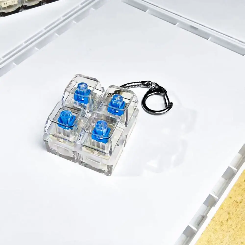 Sturdy Plastic Material Fingertip Button Keychain Bright RGB Ambient Lights Keyboard Key Cap Pendant