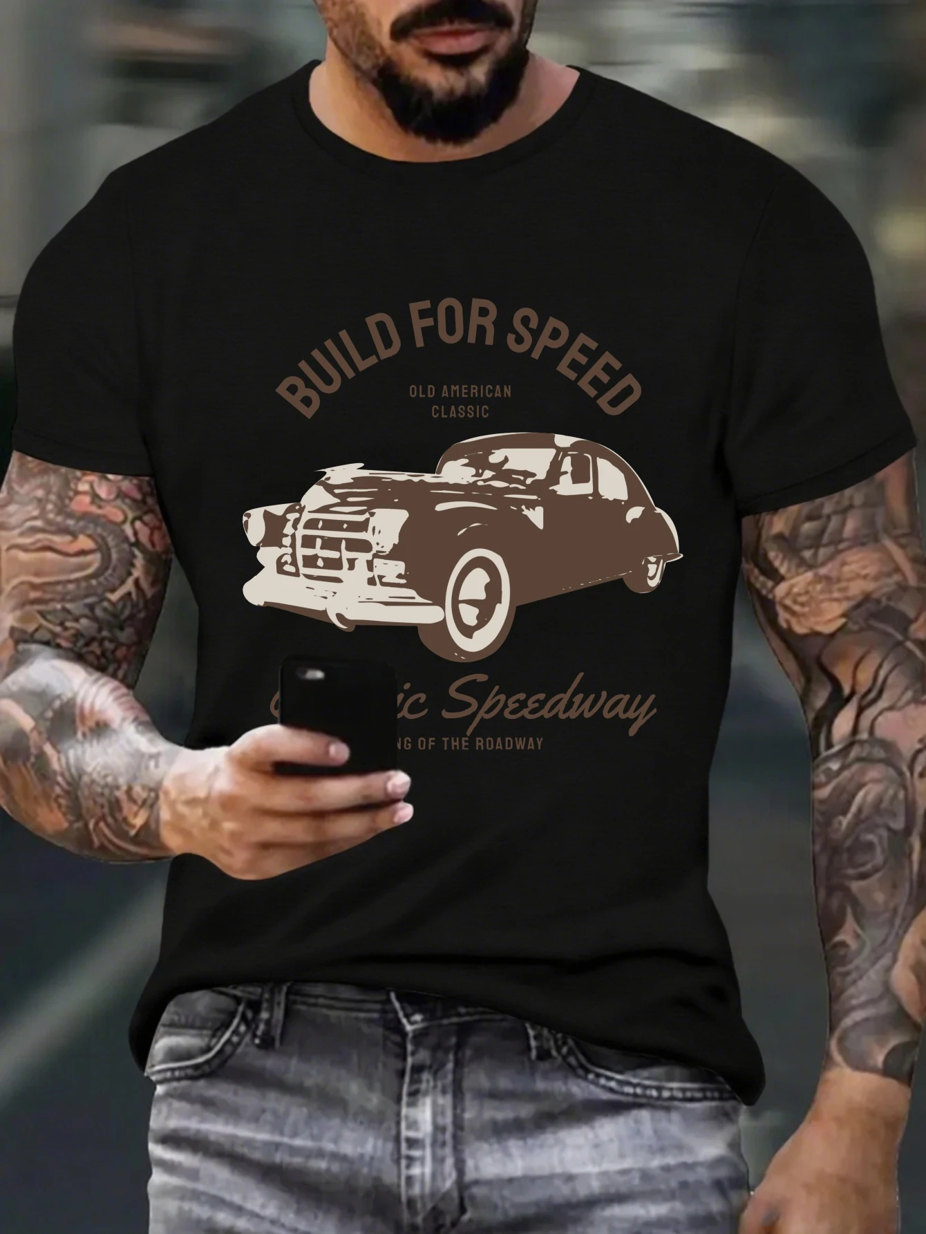 

Retro Rock Band Skull Graphic T-Shirt for Men, Punk Rock Style Short Sleeve Tee, Music Skull Print Tops