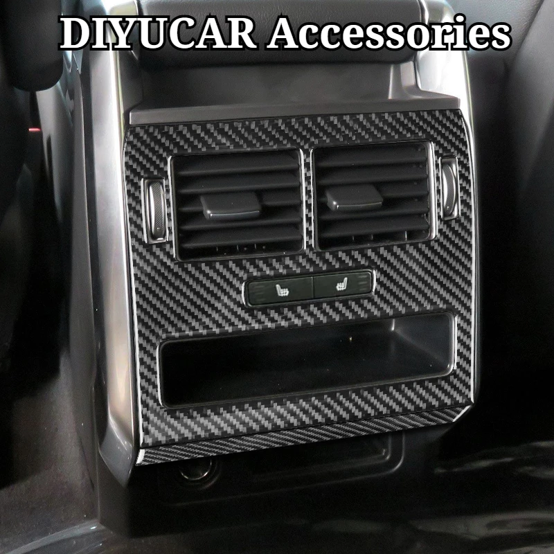 For Land Rover Range Rover Sport 2014-2022 Soft Carbon Fiber Car Rear Air Outlet Frame Cover Trim Interior Car Accessories