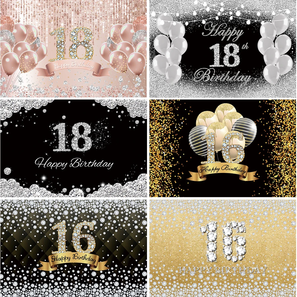 خلفية لحفلات أعياد الميلاد 16th حلوة للأطفال زينة حفلات أعياد الميلاد 16th 18th خلفية للحلوى لصور حفلات أعياد الميلاد