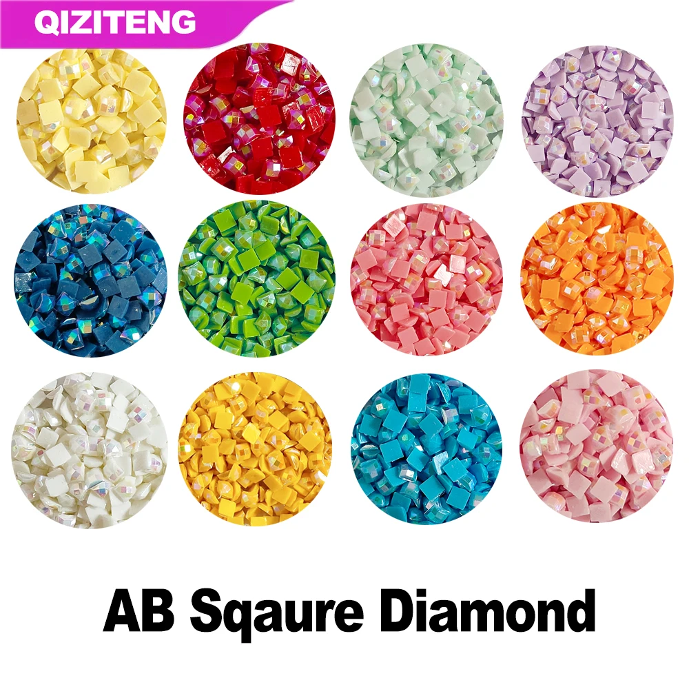เดี่ยวสี AB เพชรลูกปัดสําหรับ 5D เพชรภาพวาดเรซิ่น AB เพชรจิตรกรรมเจาะ 2.5 มม.AB เจาะ 1000/2000 PCS