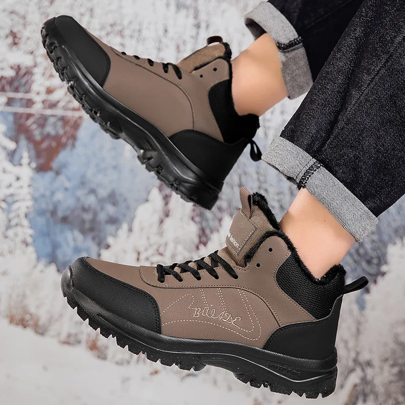 

Men's Casual Sports Shoes Winter Cotton-padded Fashionable and Warm Men's Boots Outdoor Hiking Boots Snow Boot Zapatillas Hombre