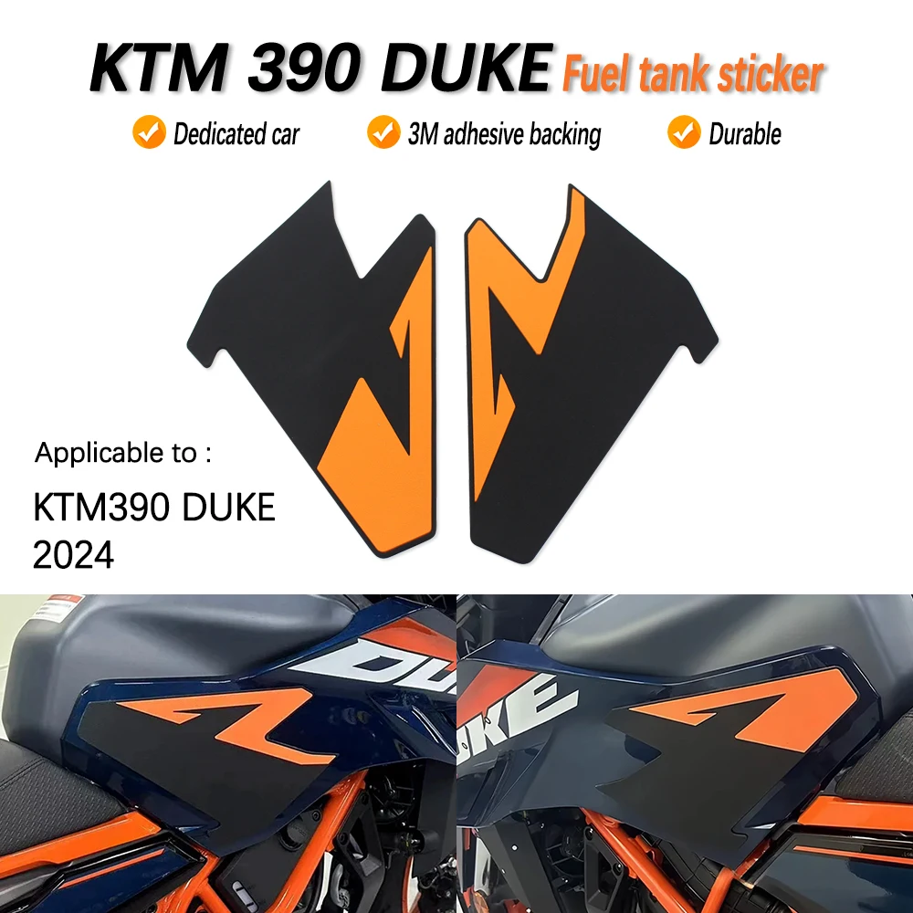 

For KTM 390 Duke 2024 Universal Retro Tank Pad Gas Tank Traction Pads Fuel Tank Grips Side Stickers Knee Grips Protector Decal