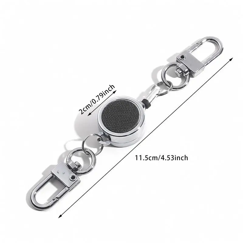 *ID Lanyard Key Ring Clip Name Tag Card Pull Chain Reel Badge Holder Breastplate Buckle Classic Belt Reel Extendable Retractable