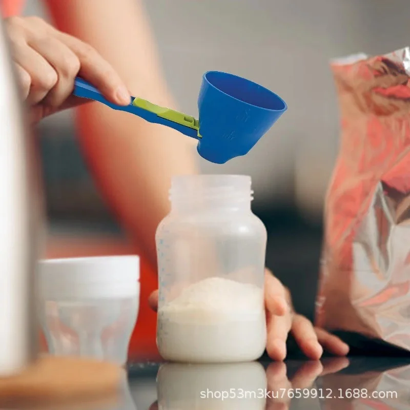 Best-Selling Leak-Proof Scoop for Formula Powder Protein Powder Sliding Scoop Powder Seasoning Spoon with Separate Scoop