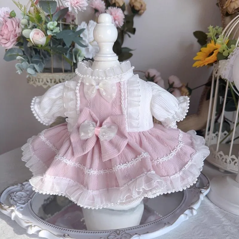 

Pink 10cm cotton doll clothes, fashion 15cm 20cm 40cm doll dress