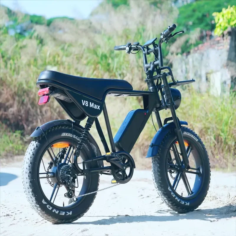STROVAN Full-suspension Brushless Electric Mountain Bike 1000W 48V 15AH Lithium Battery AtiasTrek V9 Max Off-road Steel Frame