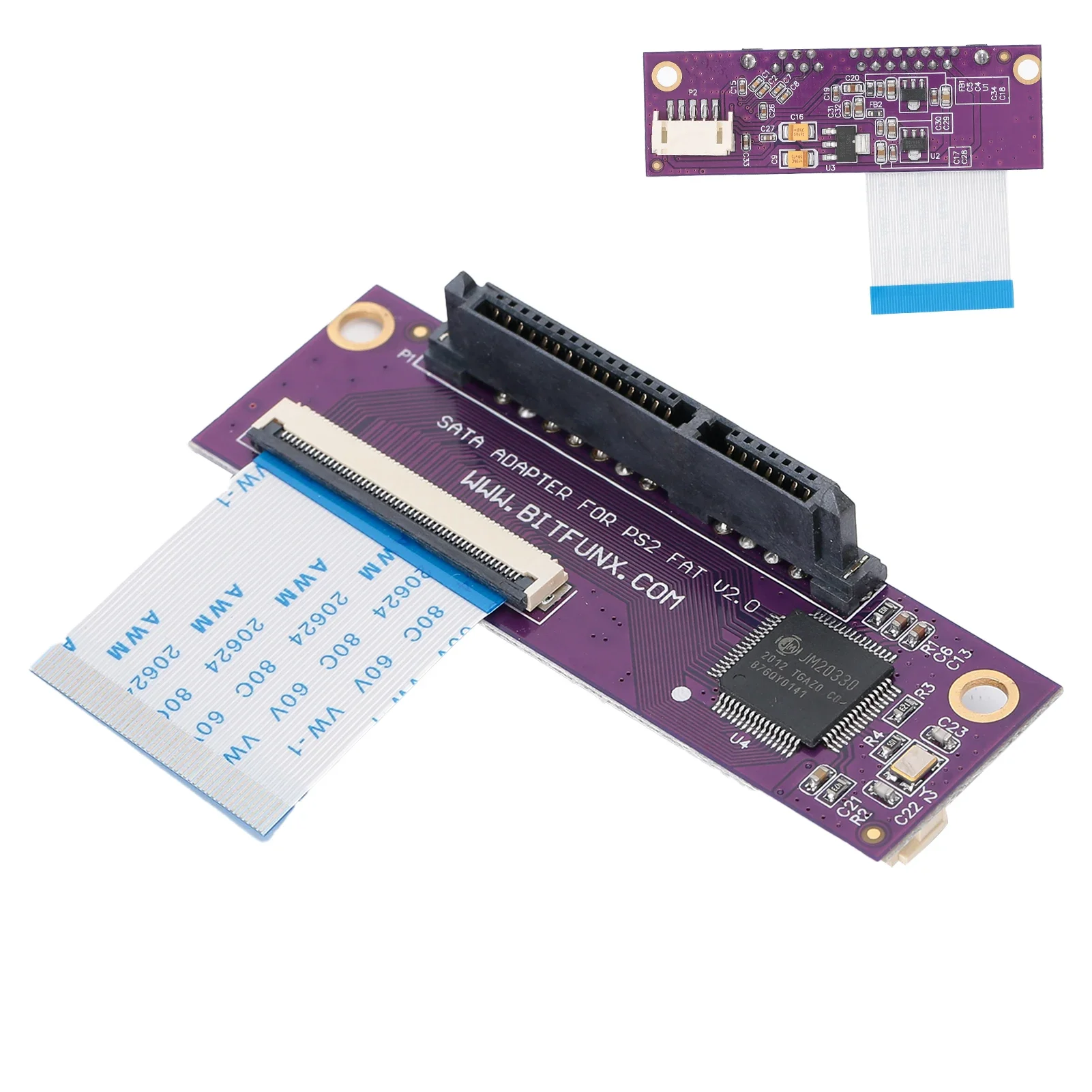 For SATA Adapter Upgrade Board for SONY PS2 IDE Original Network Adapter for Game New purple upgraded version