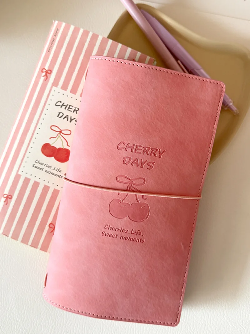 cherry-days-cuadernos-bloqueados-por-color-tn-manuales-de-cuero-pu-con-textura-suave-cubierta-rosa-marron-libros-diarios-de-viaje