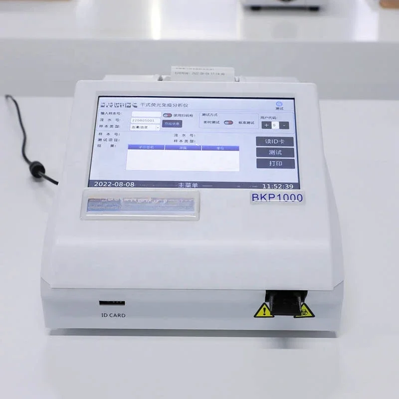 Fluorescence Immunoassay Analyzer support connected to the LIS/HIS system test Serum plasma and urine for lab