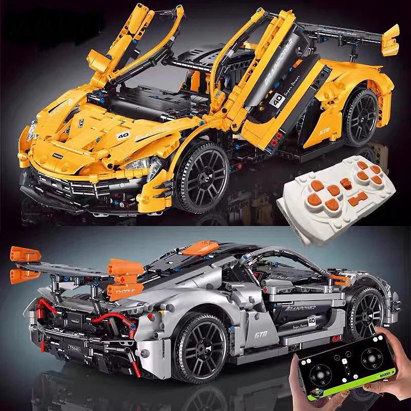 Em estoque t5040 moc técnico 1:10 rc veículo esportivo blocos de construção tijolos montagem modelo brinquedos diy para meninos presente natal conjunto