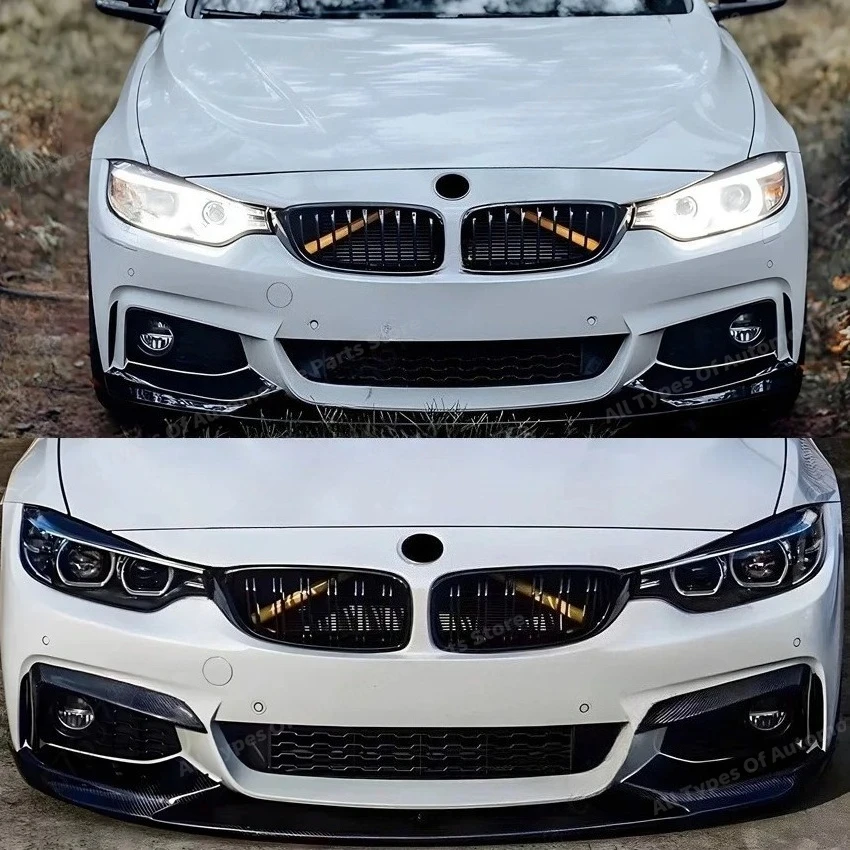 المصد الأمامي سبويلر الشفة لسيارات BMW 4 Series F32 F33 F36 420i 430i 420d M440i 2013-2019 MP نمط الجبهة تنورة مجلس شفرة الجسم أطقم