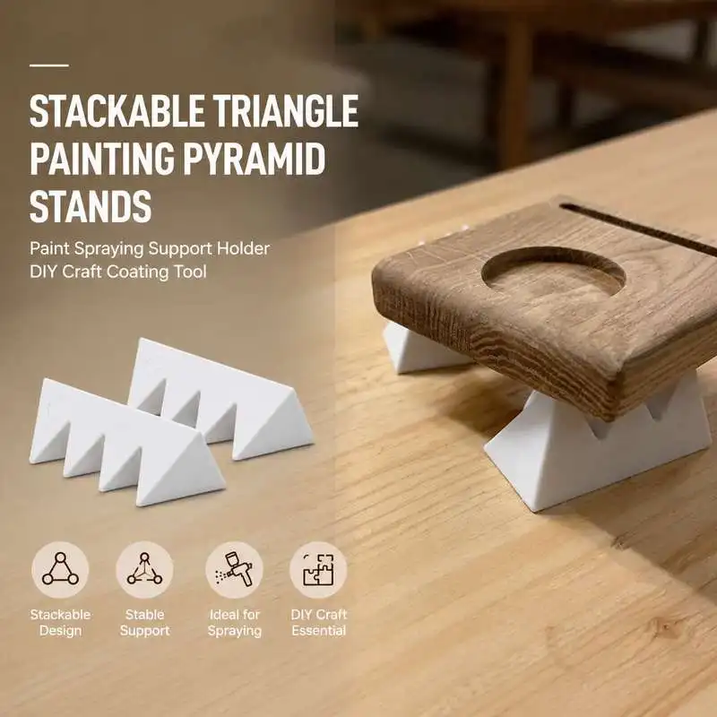 Stackable Triangle Painting Pyramid Stands Paint Spraying Support Holder DIY Craft Coating Tool