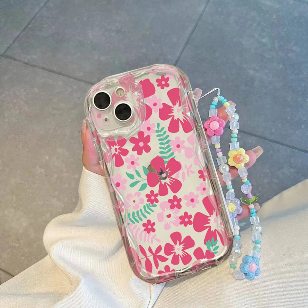 Flowe Case for Realme C53 C55 C67 C63 C65 C35 C33 C21Y C25Y C51 8 5G 10 13 11 12 Pro Plus GT 6 Note 60 Floral Phone Chian Cover