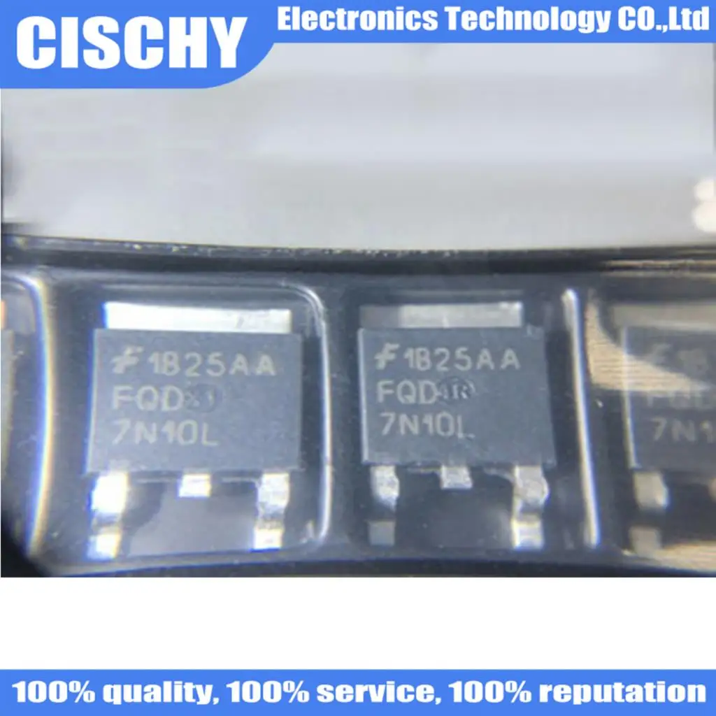 5Pcs/lot FQD7N10L TO-252 FQD7N10 FQD7N10LTM TO252 In Stock