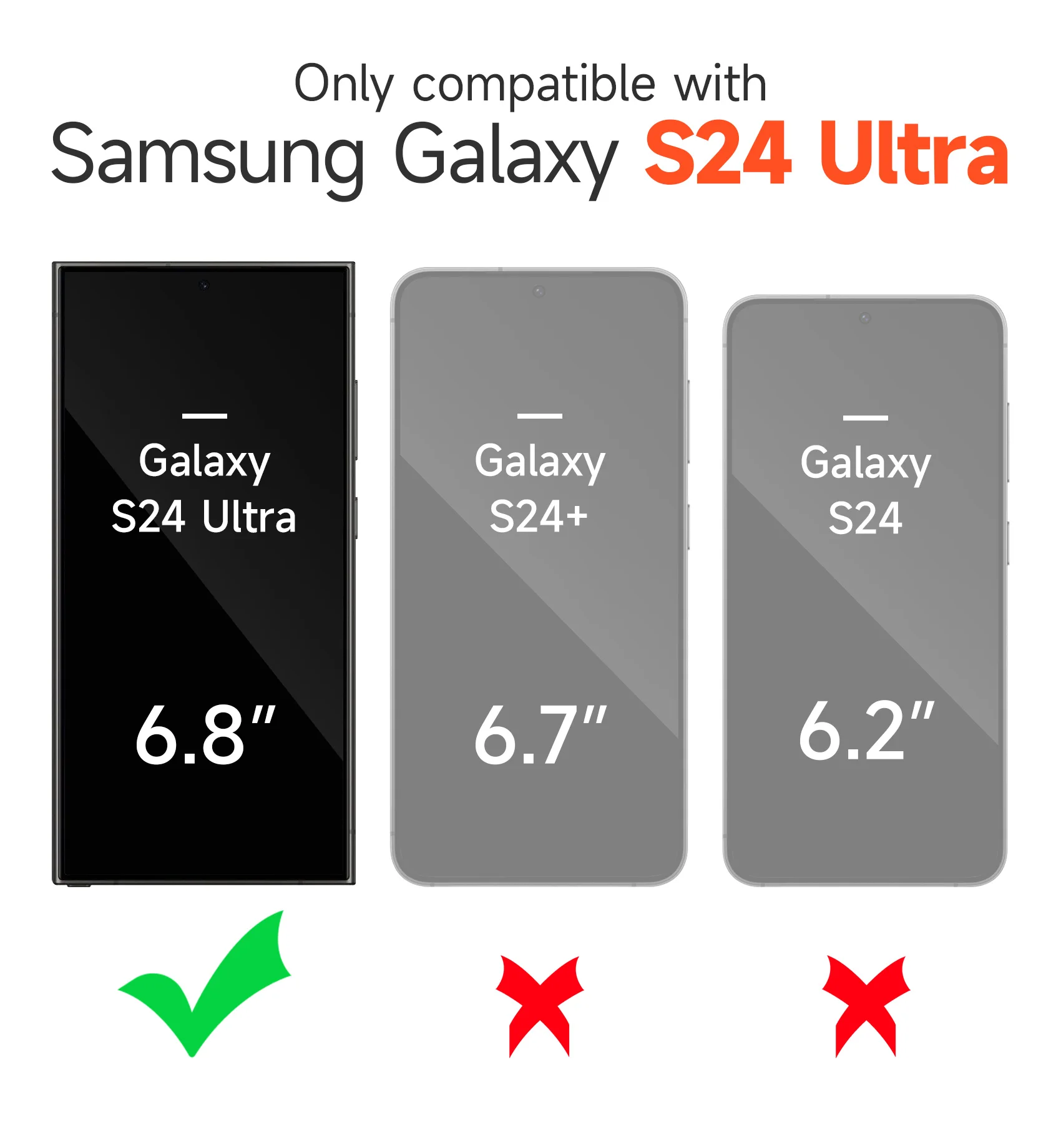 For Samsung Galaxy S24 Ultra Case Compatible with MagSafe Full-Body Dual Layer Rugged Shockproof Magnetic Case with Camera Stand