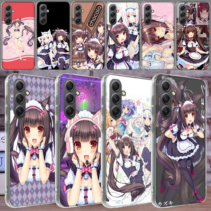Chocola Nekopara Phone Case for Samsung A16 A26 A36 A56 A17 A37 A57 A07 A06 A02S A03 A04S A05S Galaxy Note 20 10 A50S A71 A51 A3