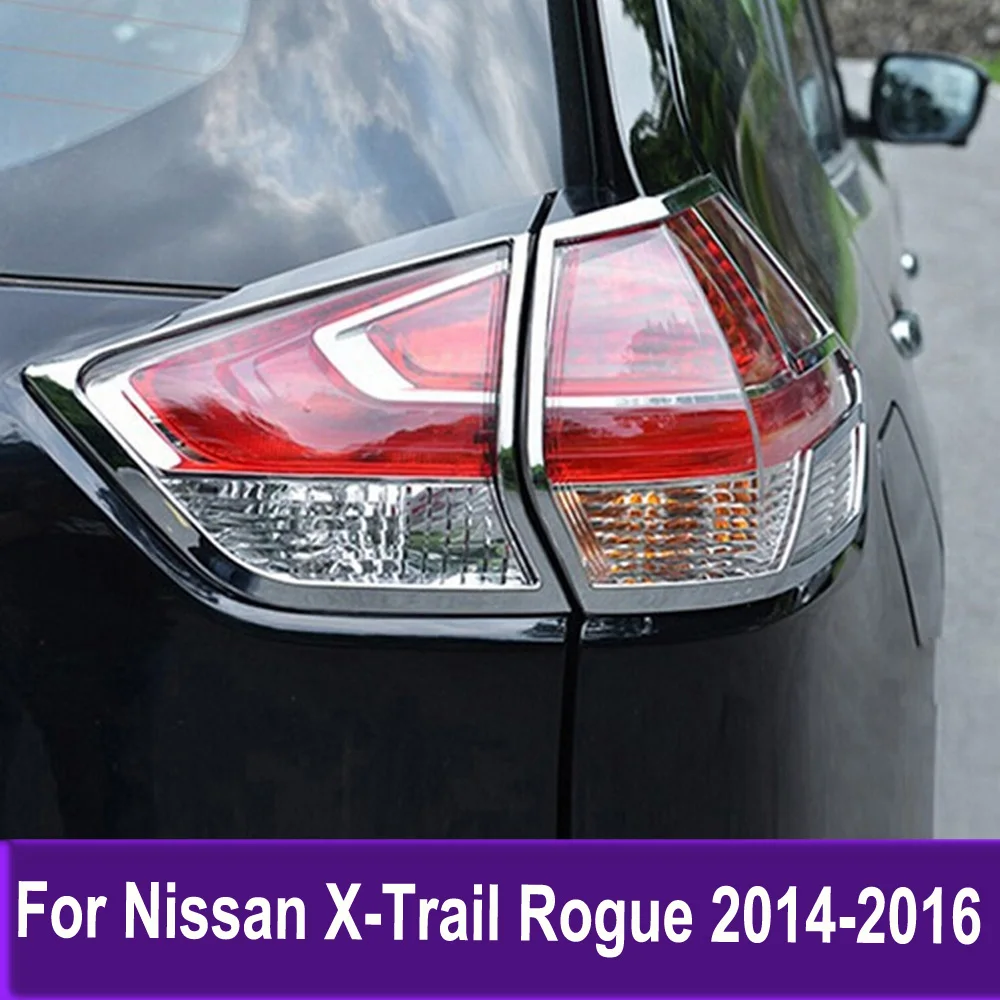 

Chrome Taillight Frame For Nissan X-Trail Rogue 2014 2015 2016 Rear Light Lamp Cover Sticker Trim Exterior Accessories