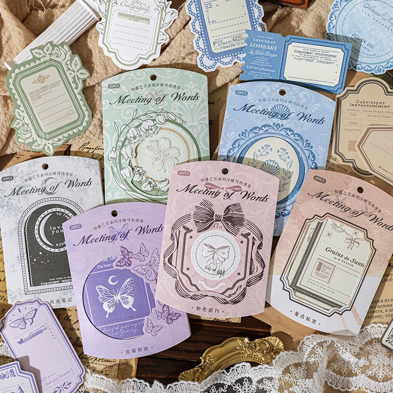 

12packs/LOT Words of Encounter Series decorative fresh paper memo pad