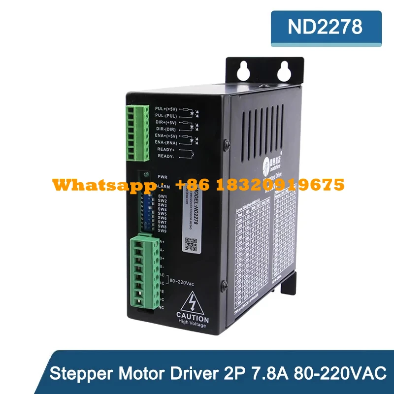 

Leadshine ND2278 Motor Driver 80-220VAC 7.8A Micro-Step Drive CNC Router Adapted To NEMA 34 NEMA 23 2-Phase Stepper Motor