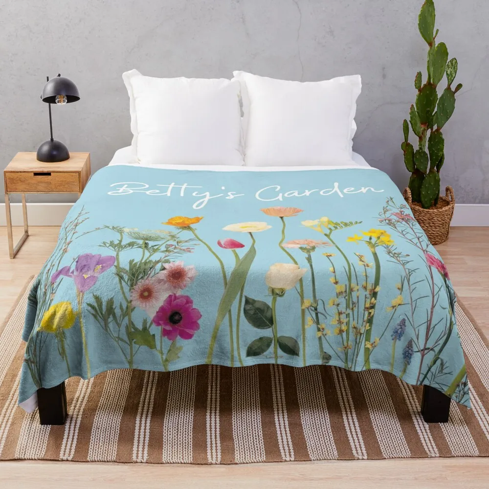 

Betty's Garden Throw Blanket Winter beds Beach Blankets