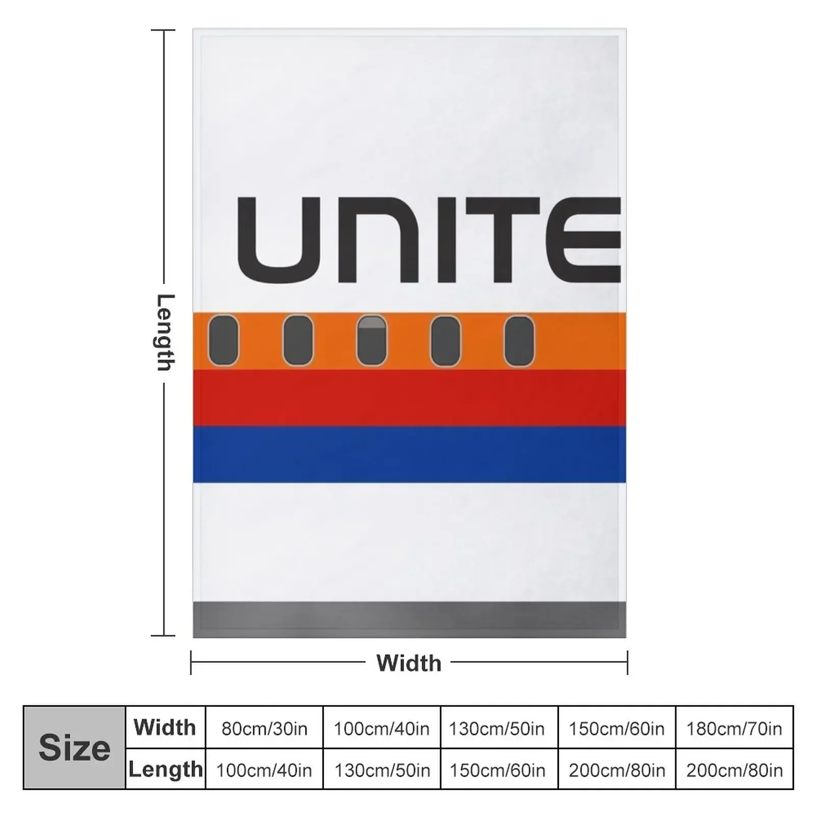 Plane Tees - United Airlines (Saul Bass) Throw Blanket Polar Sofas Blankets For Baby Hairy Blankets