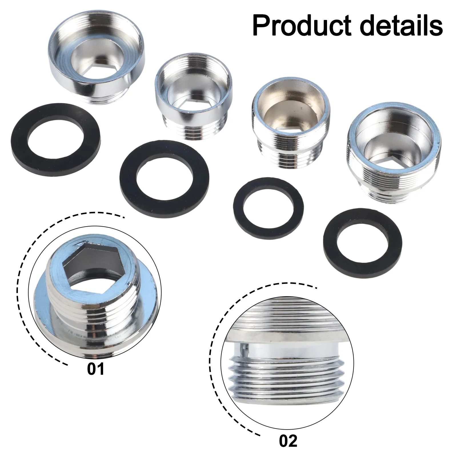 4pcs Male And Female Shower And Faucet Filter Adapter For Hard Water Softeners Bathroom Bubbler Water Joint Fittings