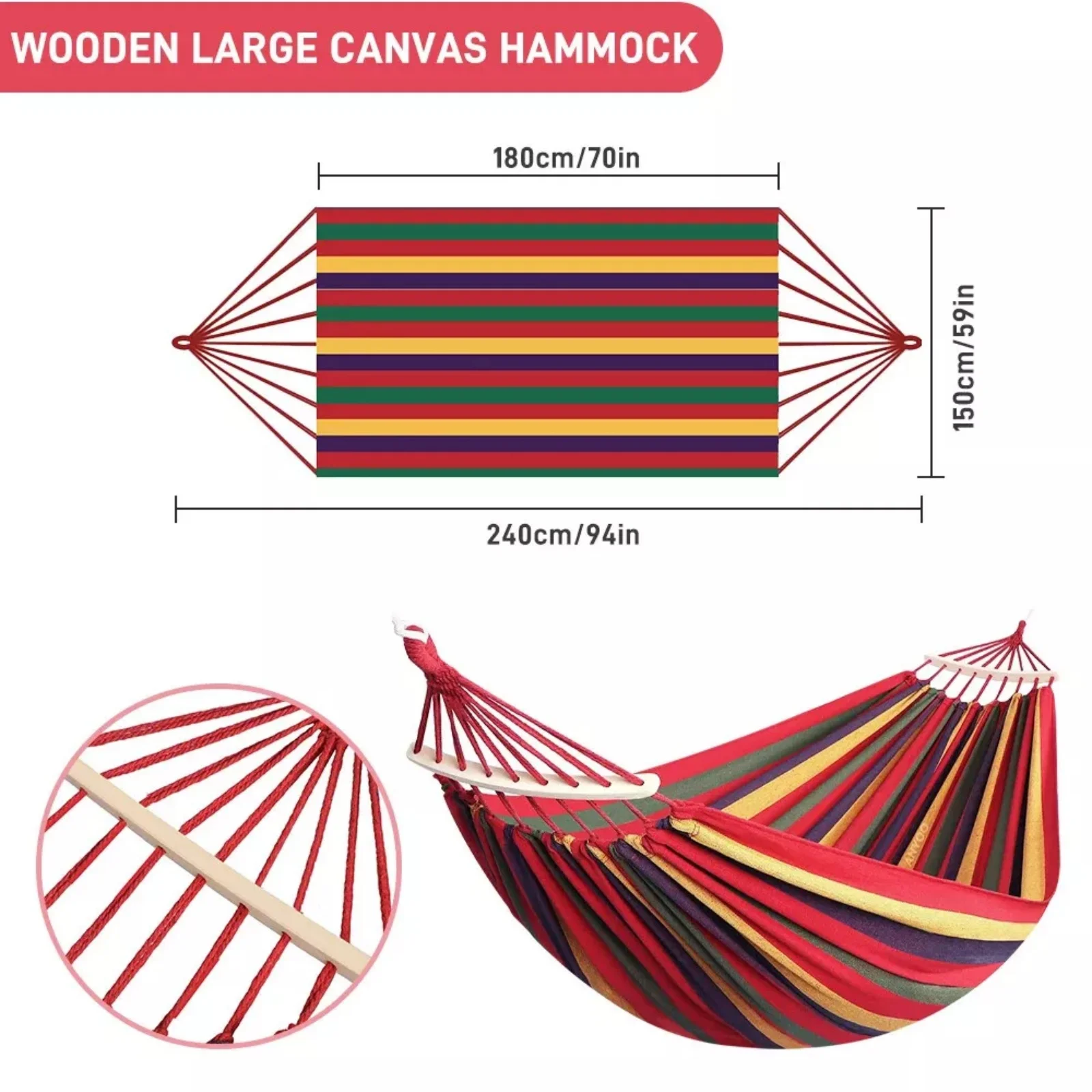 Hamaca doble para acampar para 2 personas, silla, cama, columpio colgante para exteriores, jardín para dormir