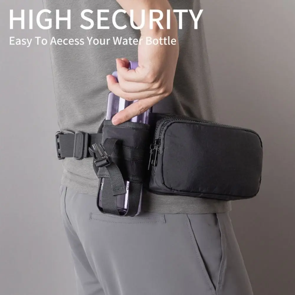 Multifunctional Elastic Running Belt Adjustable with Water Bottle Sports Bag Nylon Running Storage Waist Running