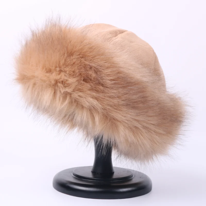 

Winter Thick Furry Hairband Fluffy Russian Faux Fur Women Girl Fur Headband Hat Winter Outdoor Earwarmer Ski Hats Hot