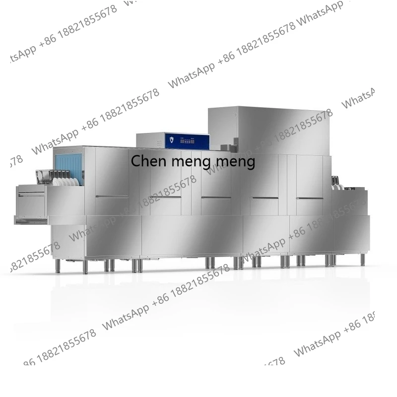 

Large restaurants de-slag, rinse and dry fully automatic integrated automatic commercial long-distance dishwasher