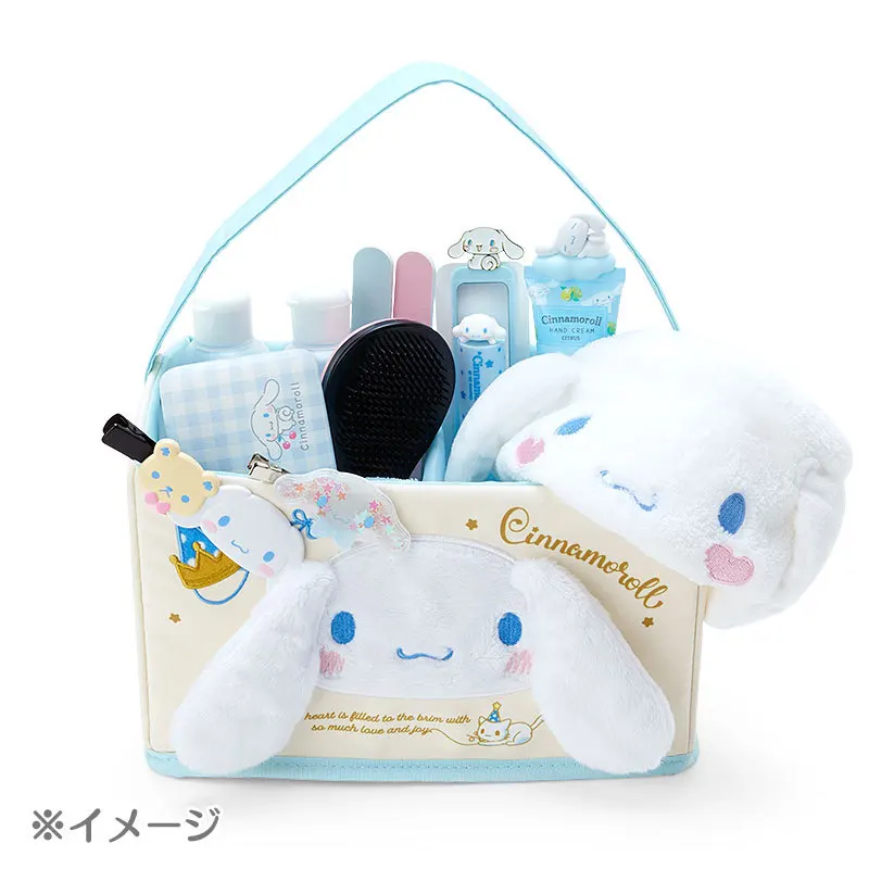 

2024 Cinnamoroll Storage Bag Kawaii Sanrio Japanese New Cartoon Portable Folding Makeup Bag Cute Girl Birthday Gift