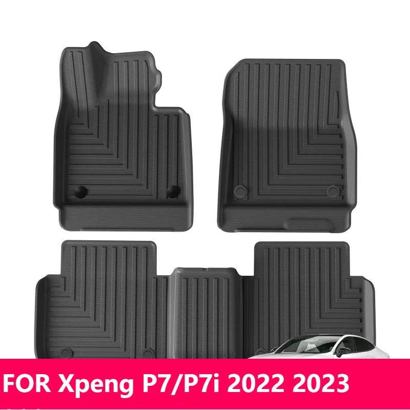 

Для Xpeng P7/P7i 2022-2024 автомобильные коврики TPE 3D водонепроницаемый без запаха багажник черный