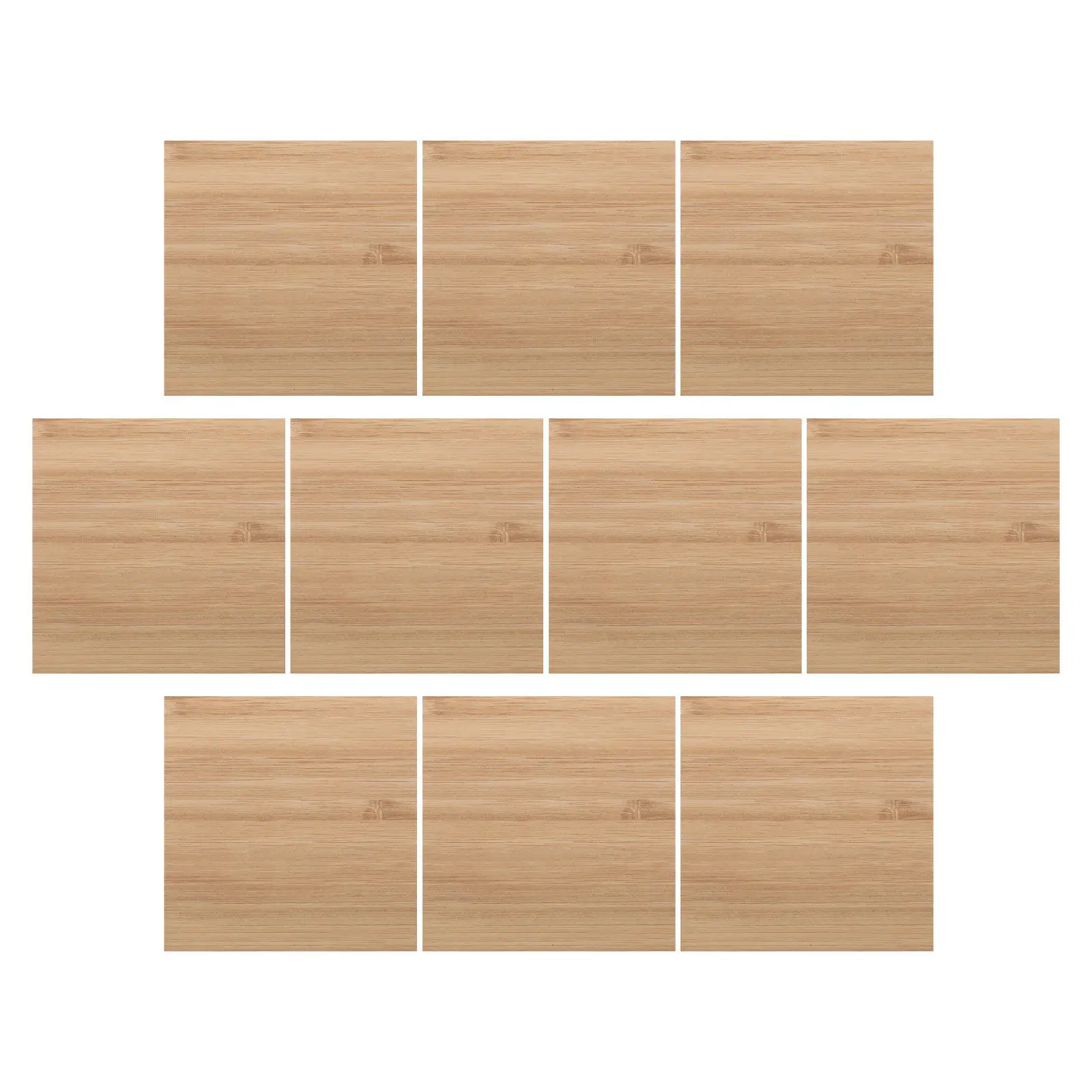10Pcs Handicraft Bamboo Squares Smooth Unfinished Wood Blanks for DIY Carving Painting Engraving Wood Burning Crafts