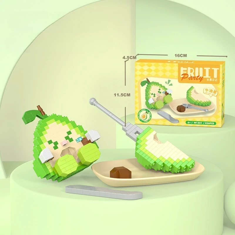 Compatible with Watermelon Grape Fruit Diary Assembly Micro-particle Building Blocks Student Puzzle Assembly Game