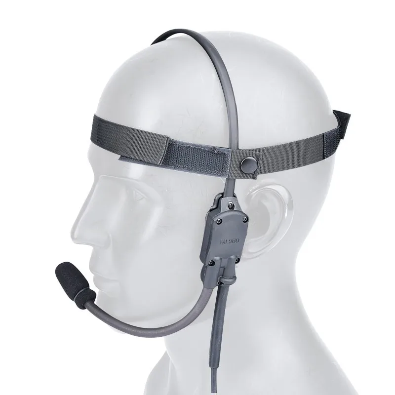 WADSN MH180-V Tactical Bone Conduction Earphone Military Communication Headset Airsoft 7.0 plug Kenwood PTT Radio walkie talkie