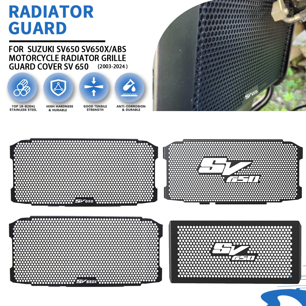 

For Suzuki SV650 SV650X/ABS SV 650 2003-2024 SV 650X 2018-2024 2023 2022 2021 2020 Motorcycle Radiator Grille Guard Cover