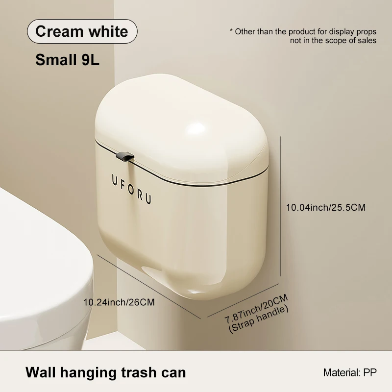 Wall-mounted trash can household large capacity high appearance level kitchen toilet with a cover waterproof crack  dustbin