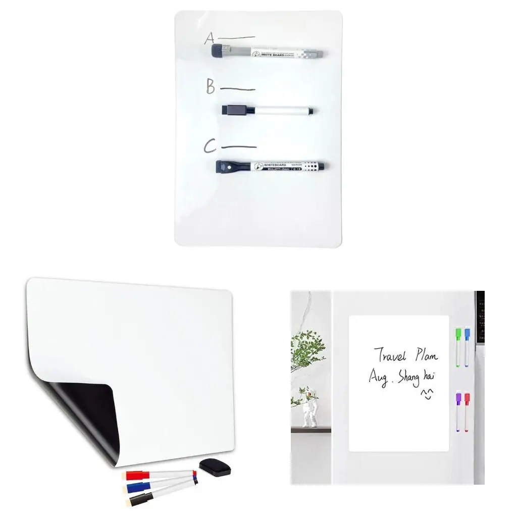 

Магнитная доска со стираемыми маркерами для списка покупок в холодильнике