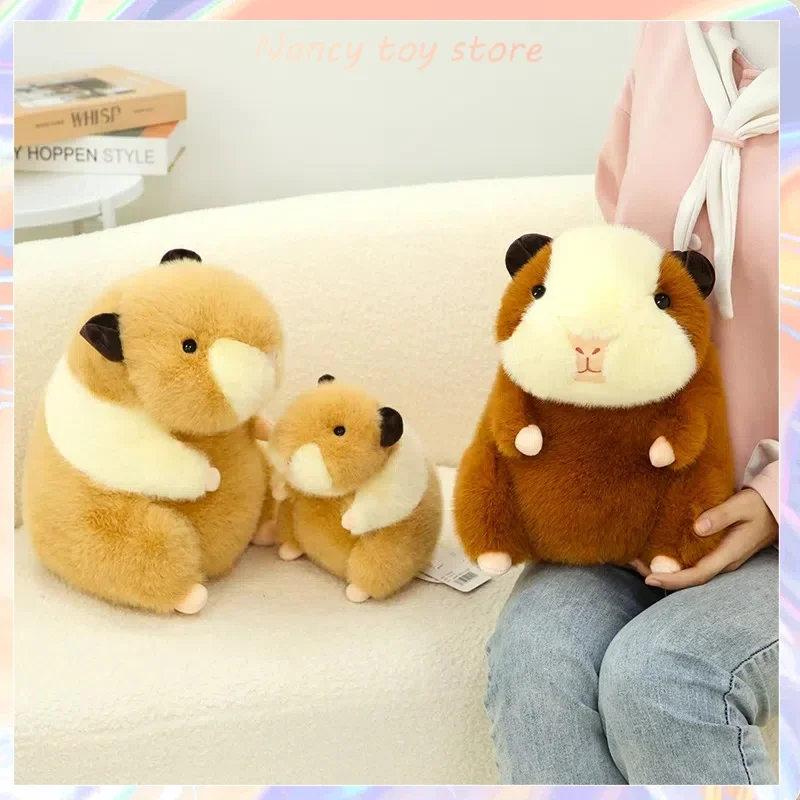 20cm Cartoon Stuffed Doll Fluffy Simulation Capybara Pig Stuffed Toy Soft Animal Stuffed Doll Home Decor Children Birthday Gift