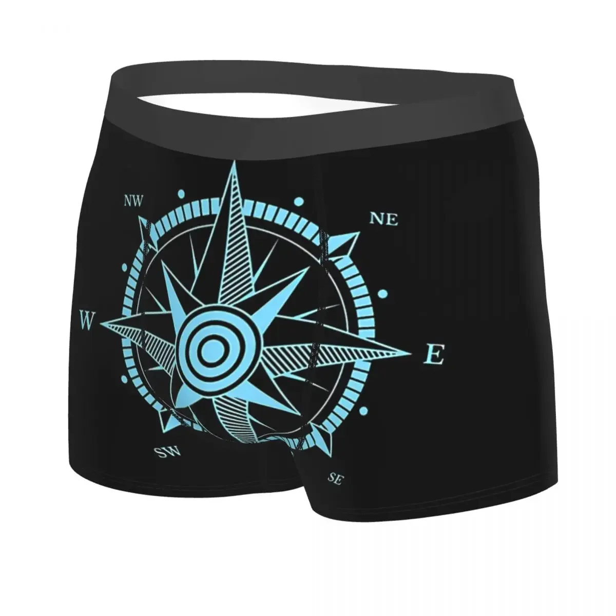 Nautical Compass Card Sailors Captains Men Boxer Briefs Underwear Anchor Highly Breathable Top Quality Sexy Shorts Gift Idea