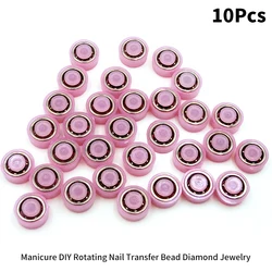 10Pcs Universal Rotating Bearing Rotatable Transfer Bead For Nail Art Decoration DIY Manicure Rotating Jewelry Accessories