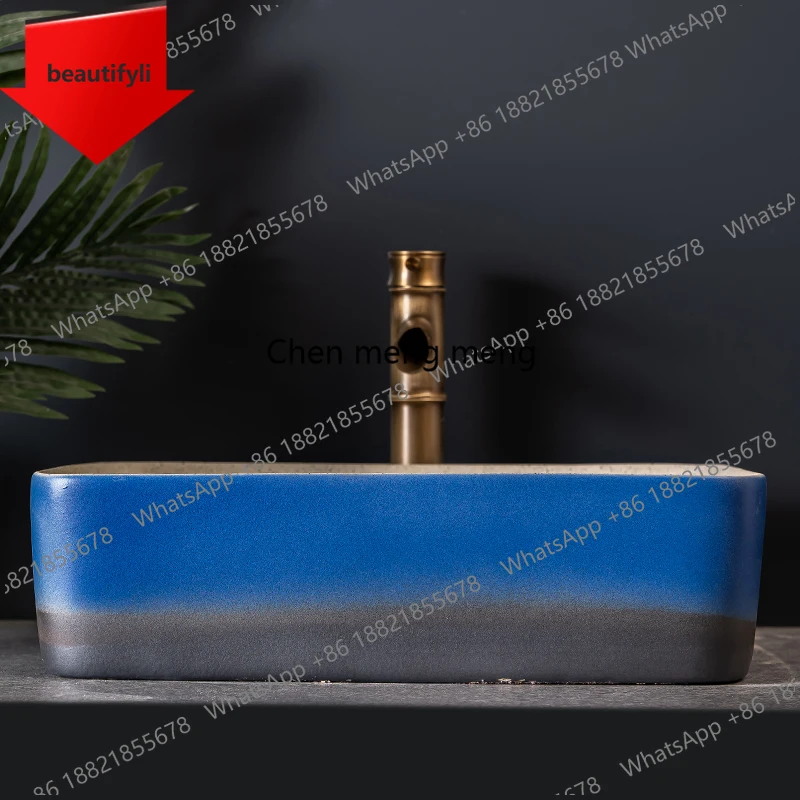 

A46 Chinese basin antique hotel washbasin toilet household sink retro ceramic washbasin