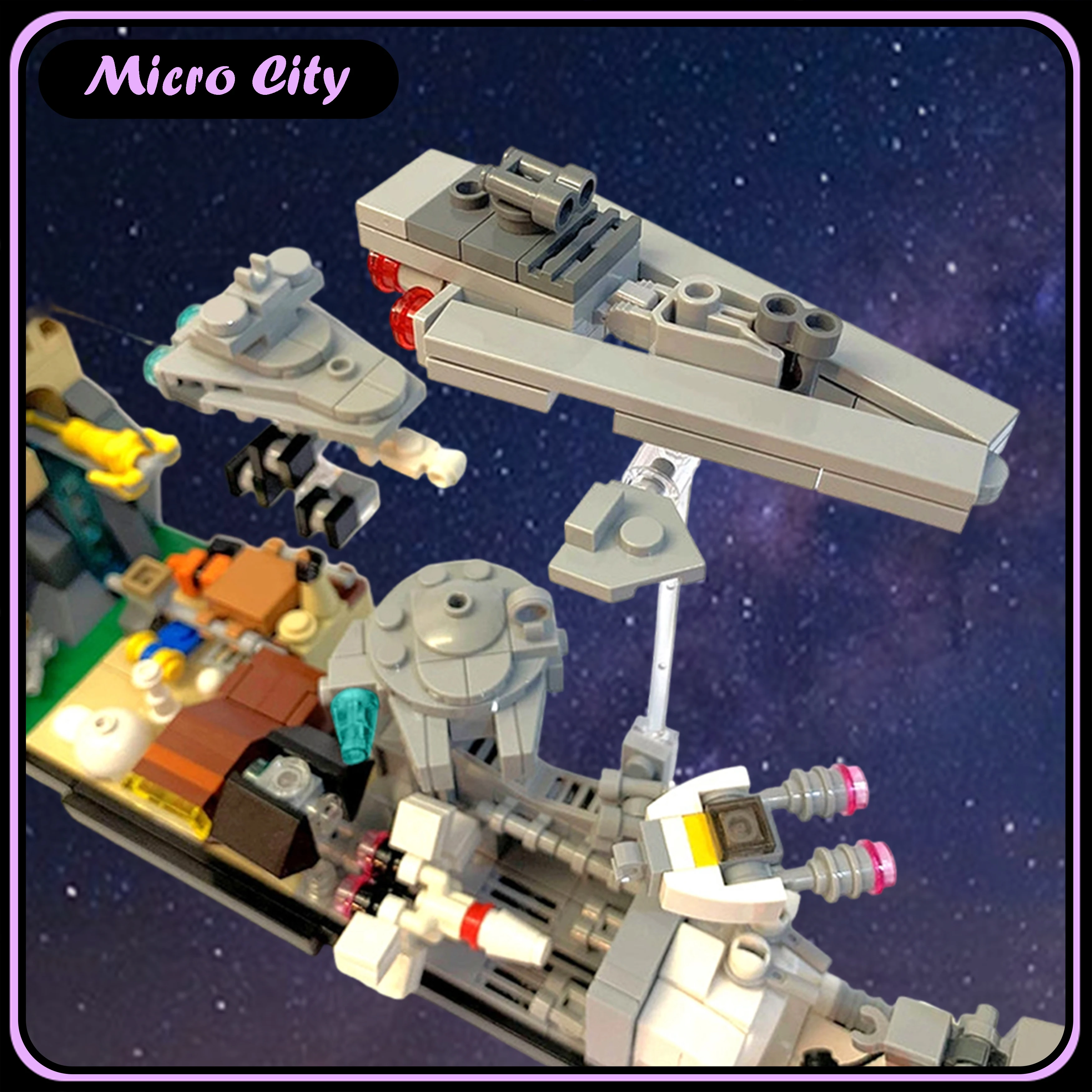 Seria Micro MOC City Skyline Scene, inspirowana klasycznymi serialami kryminalnymi, architektura, klocki konstrukcyjne, model kolekcjonerski, prezent.