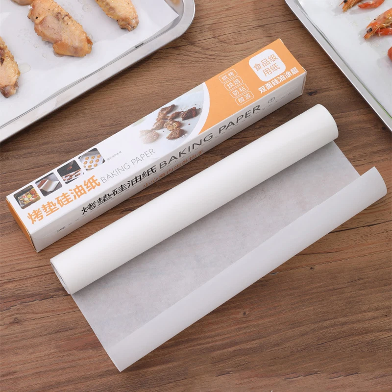 5 Meter Baking Cooking Paper Greaseproof Oven Baking Paper Food Grade Processing Rectangular Baking Sheet for Bakery BBQ Party