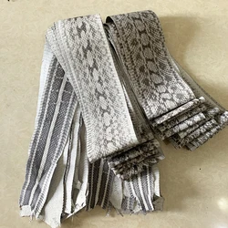 Black and white primary color flower natural leather snake skin, phone case, leather bag, belt making DIY,  leather material