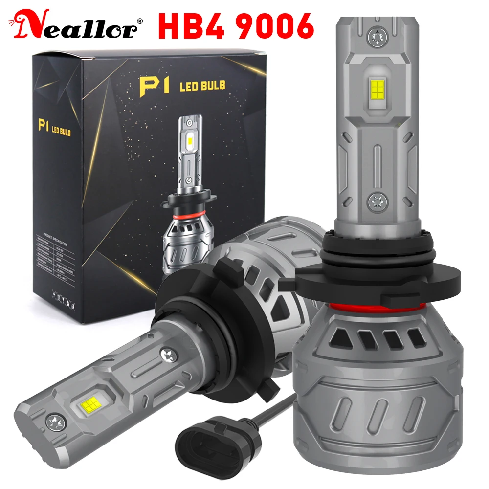 2pcs P22d HB4 9006 Led Car Headlight Turbo Diode Bulb White Moto Fog Lamp 12V Canbus No Error Powerful Light No Adapter Required
